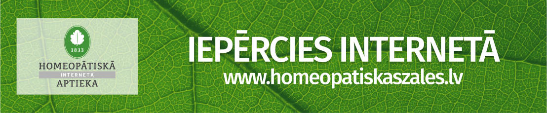 Iepērcies internetā. Ej uz www.homeopatiskaszales.lv